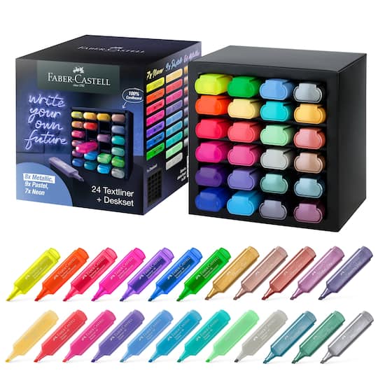 Michaels, Faber-Castell® Textliner 24 Color Desk Set – Category: Markers